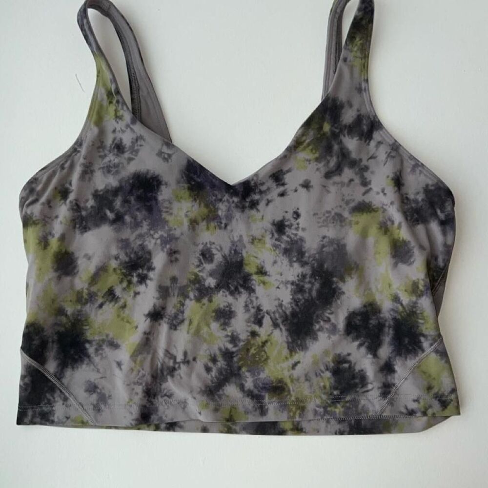 Size 12 Lululemon Align Tank Top Radial Tie Dye Mauve Grey Multi